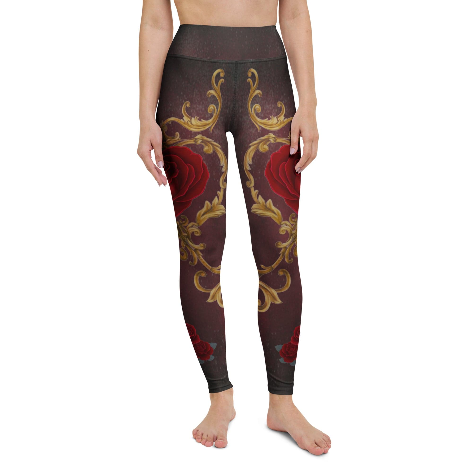 Baroque Heart Bloom Yoga Leggings