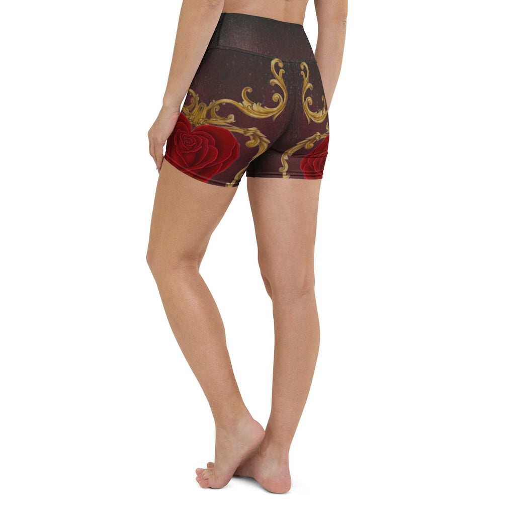Baroque Heart Bloom Yoga Shorts