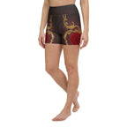 Baroque Heart Bloom Yoga Shorts