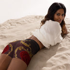 Baroque Heart Bloom Yoga Shorts