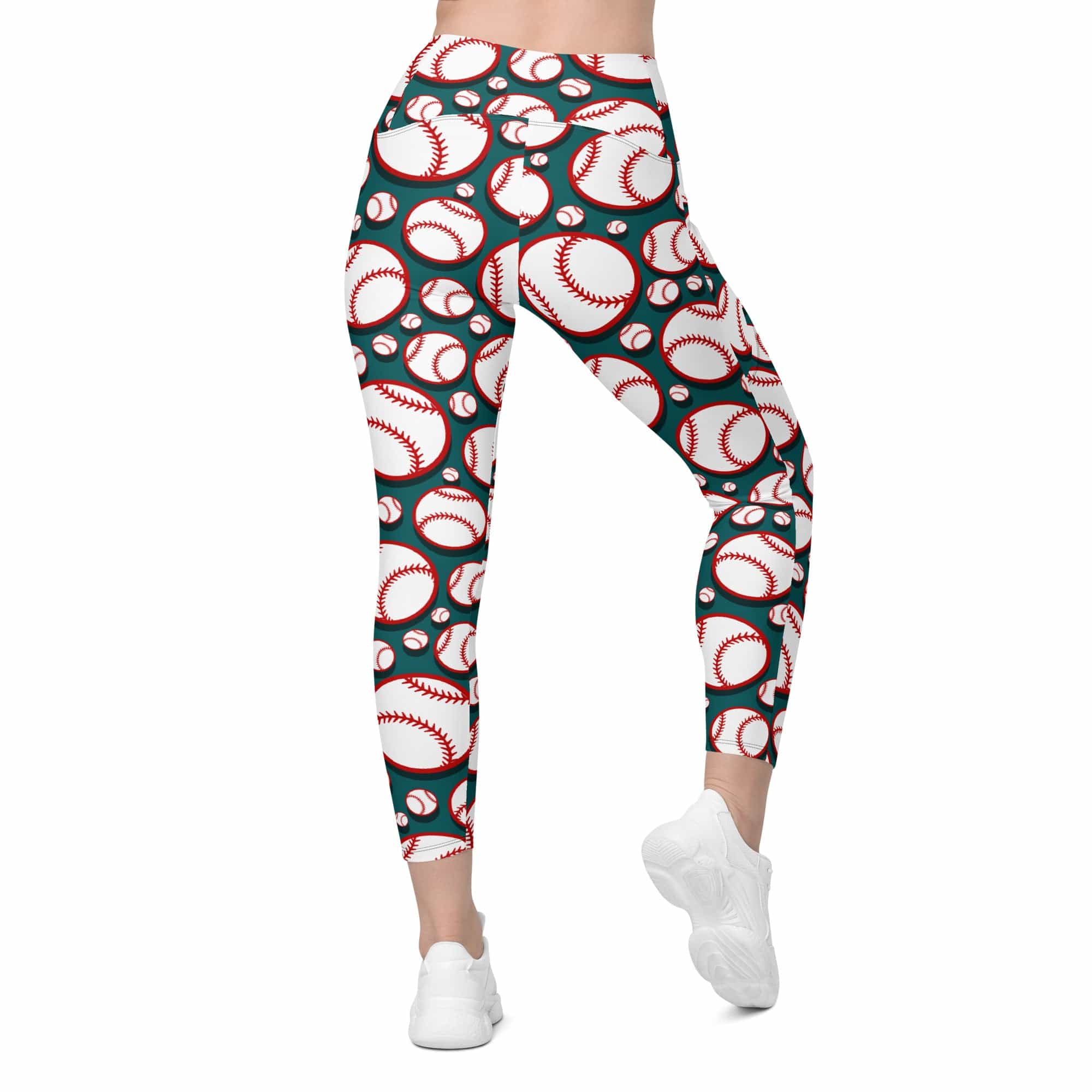 Baseball Crossover Leggings With Pockets