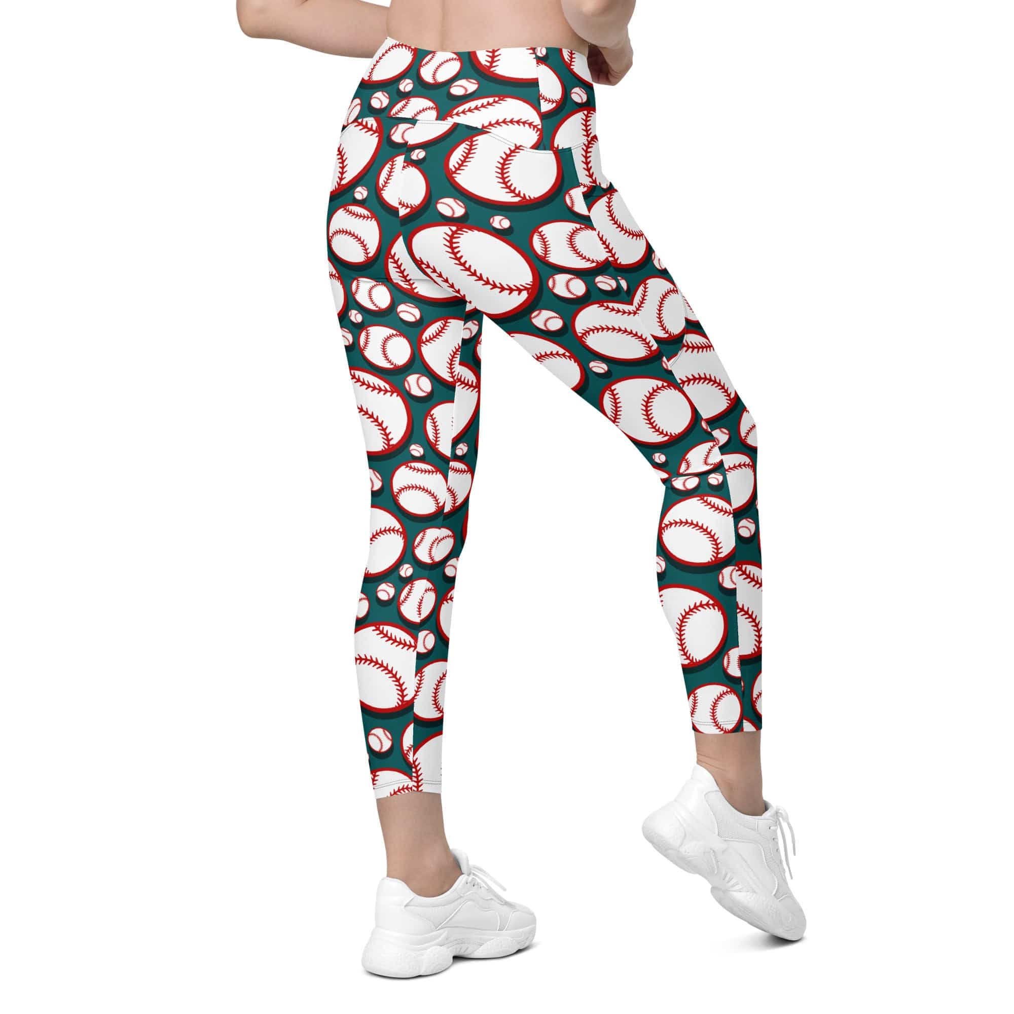 Baseball Crossover Leggings With Pockets