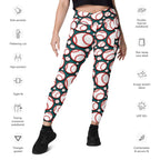 Baseball Crossover Leggings With Pockets