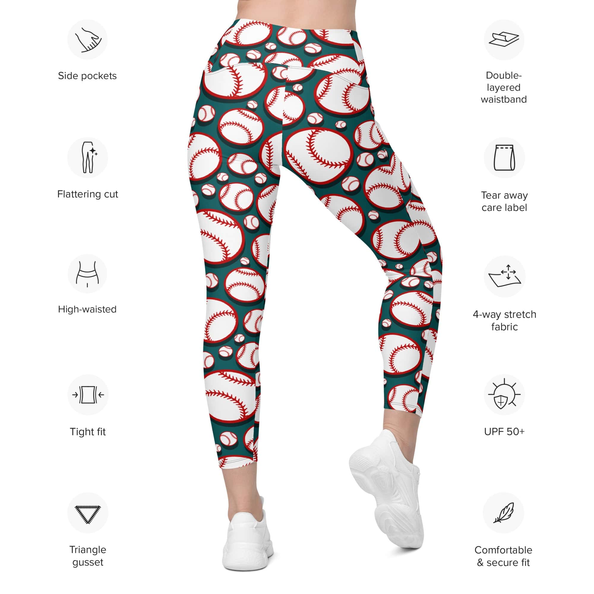 Baseball Leggings With Pockets