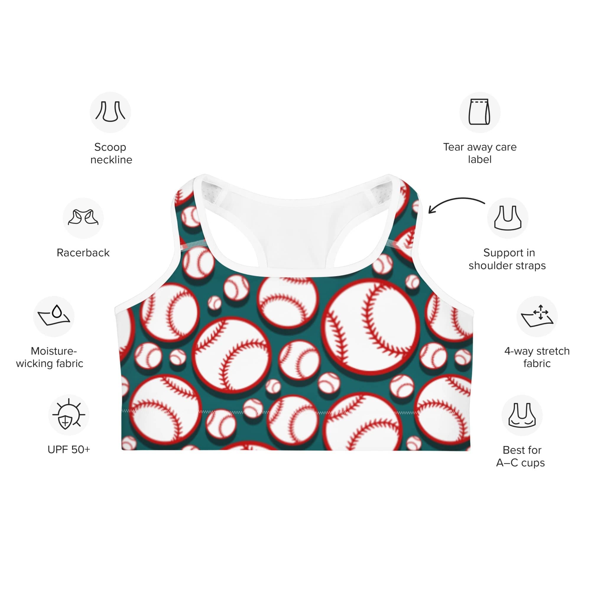 Baseball Sports Bra