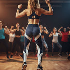 Beehive Geometric Yoga Leggings Navy Blue