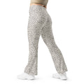 Beige Polka Dot Flare Leggings