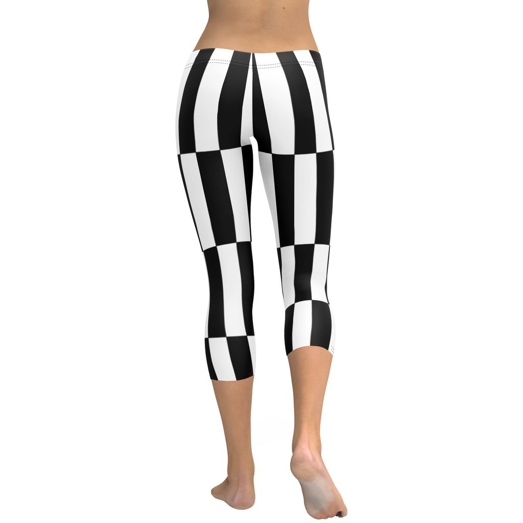 Black and White Optical Illusion Capris