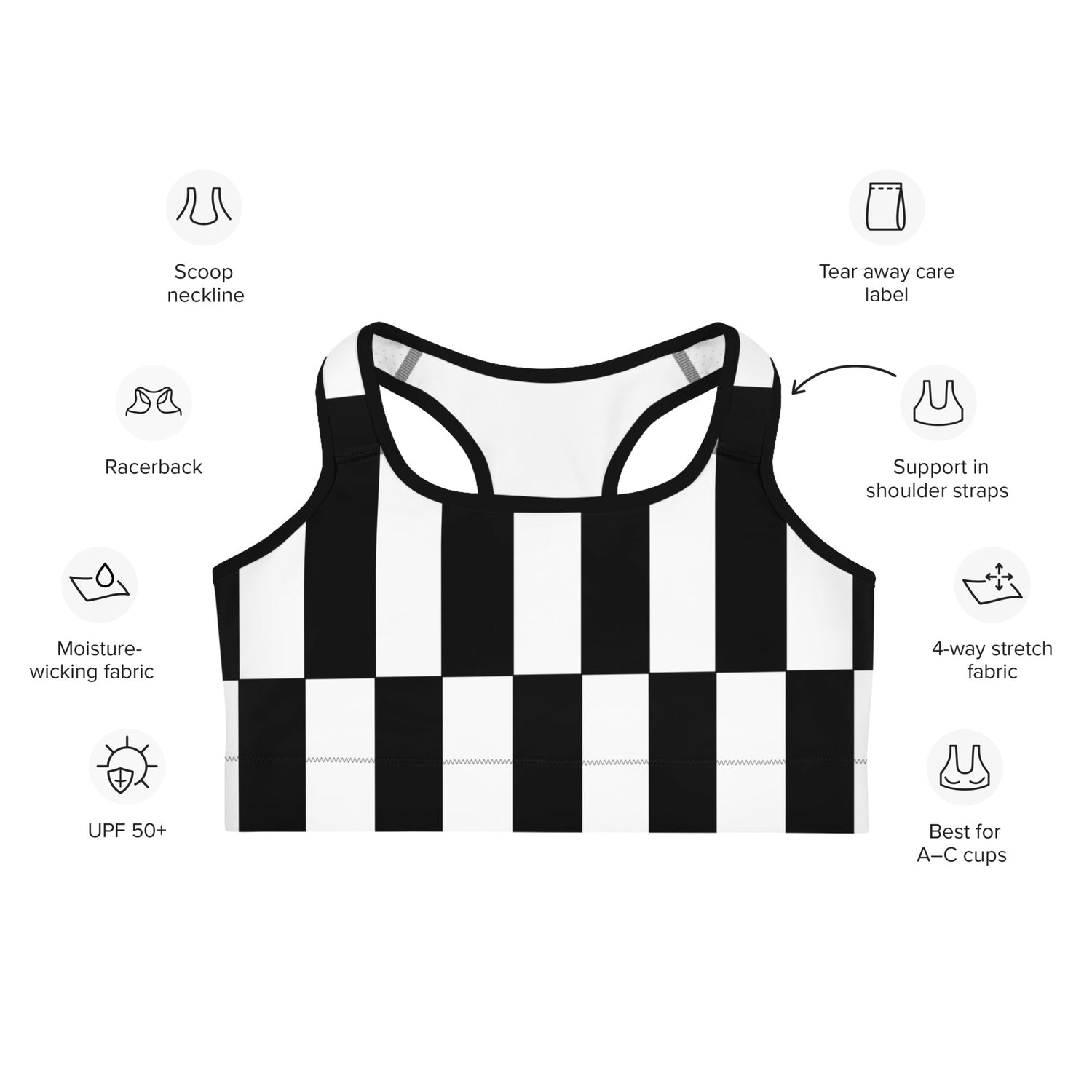 Yellow and purple spin illusion. Sports Bra