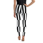 Black and White Optical Illusion Youth Leggings