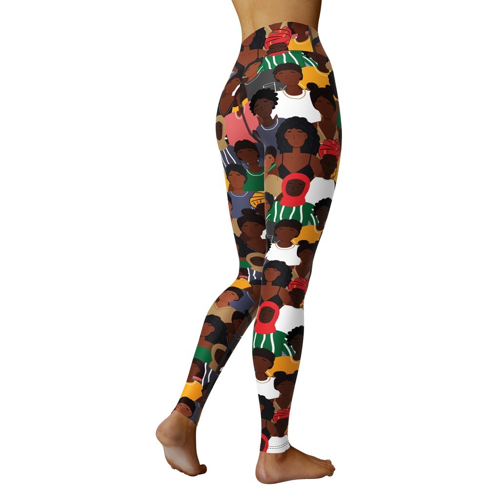 Black History Celebration Yoga Leggings