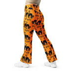 Black Kitty Halloween Flare Leggings