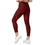 Black Lace Affair Crossover Leggings With Pockets