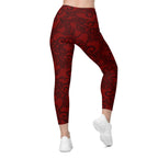 Black Lace Affair Crossover Leggings With Pockets