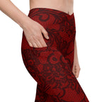 Black Lace Affair Crossover Leggings With Pockets