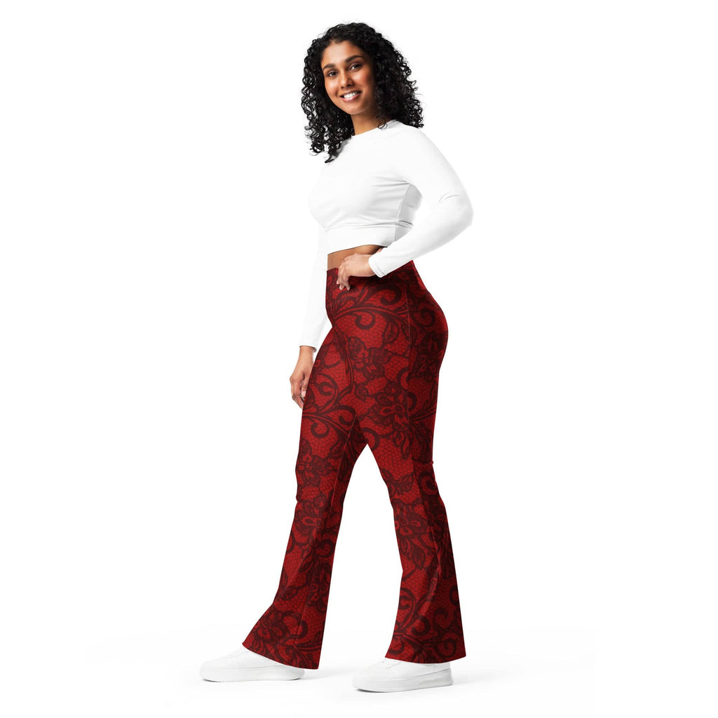 Black Lace Affair Flare Leggings