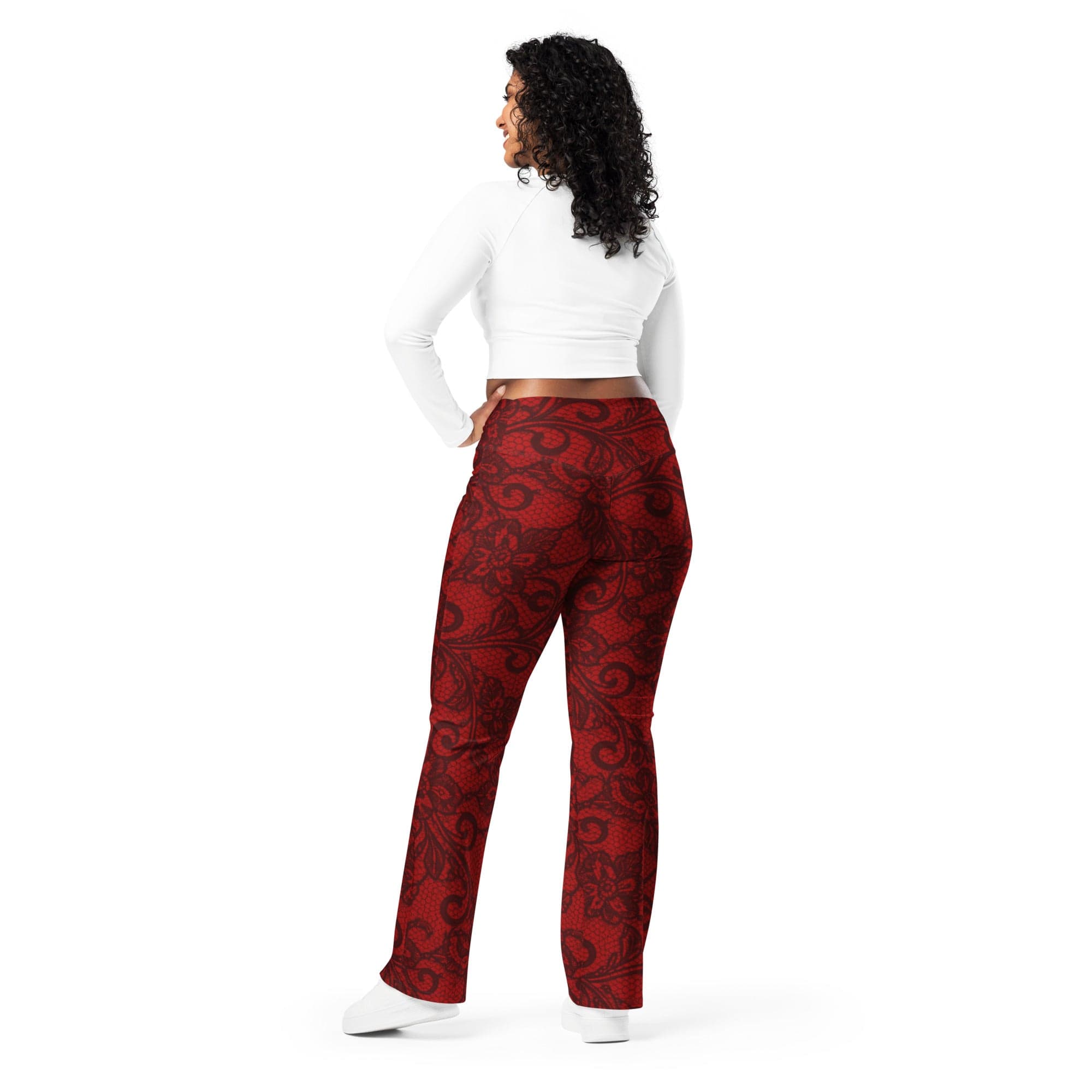 Black Lace Affair Flare Leggings