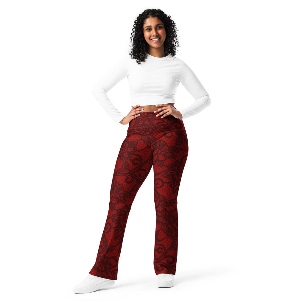 Black Lace Affair Flare Leggings