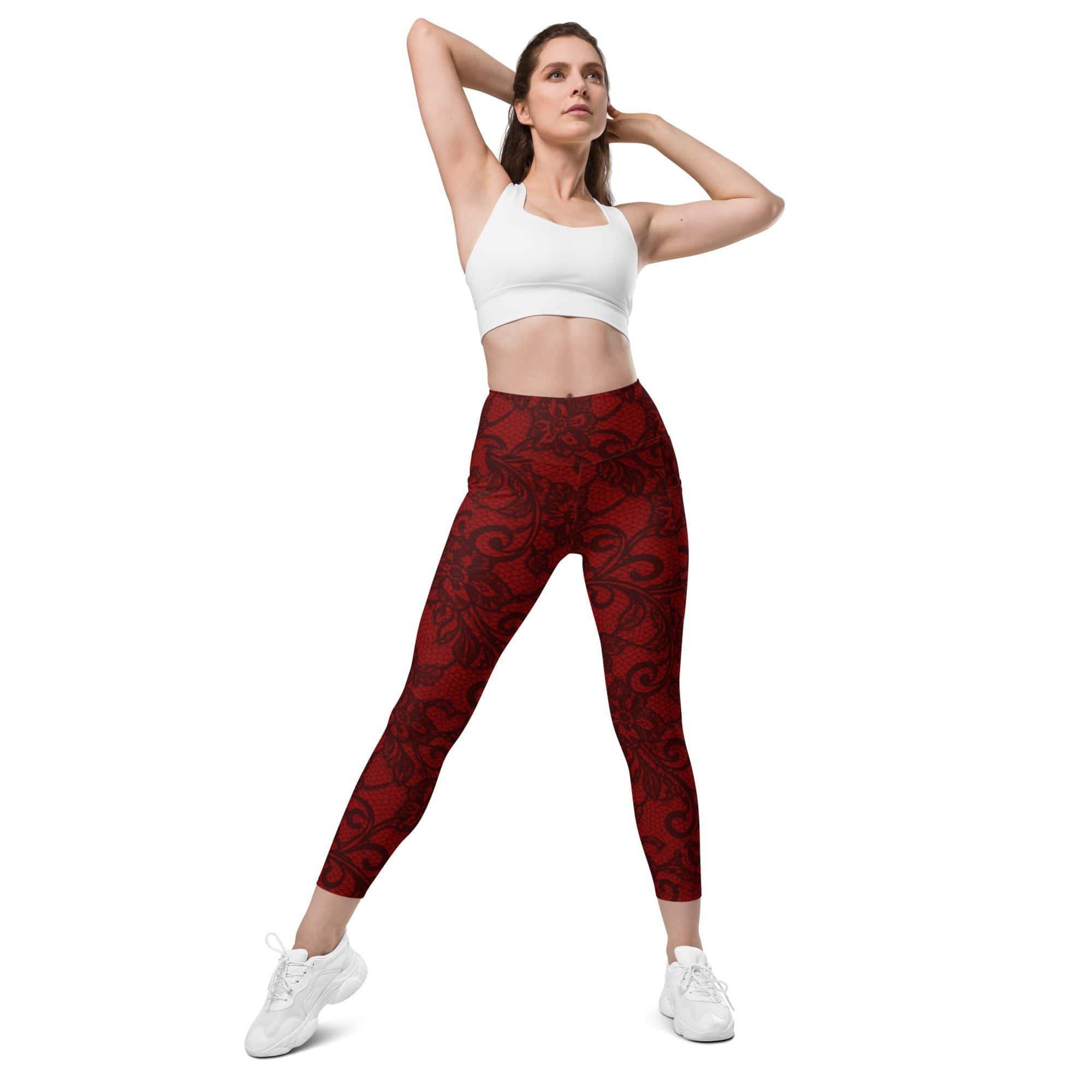 Black Lace Affair Leggings With Pockets