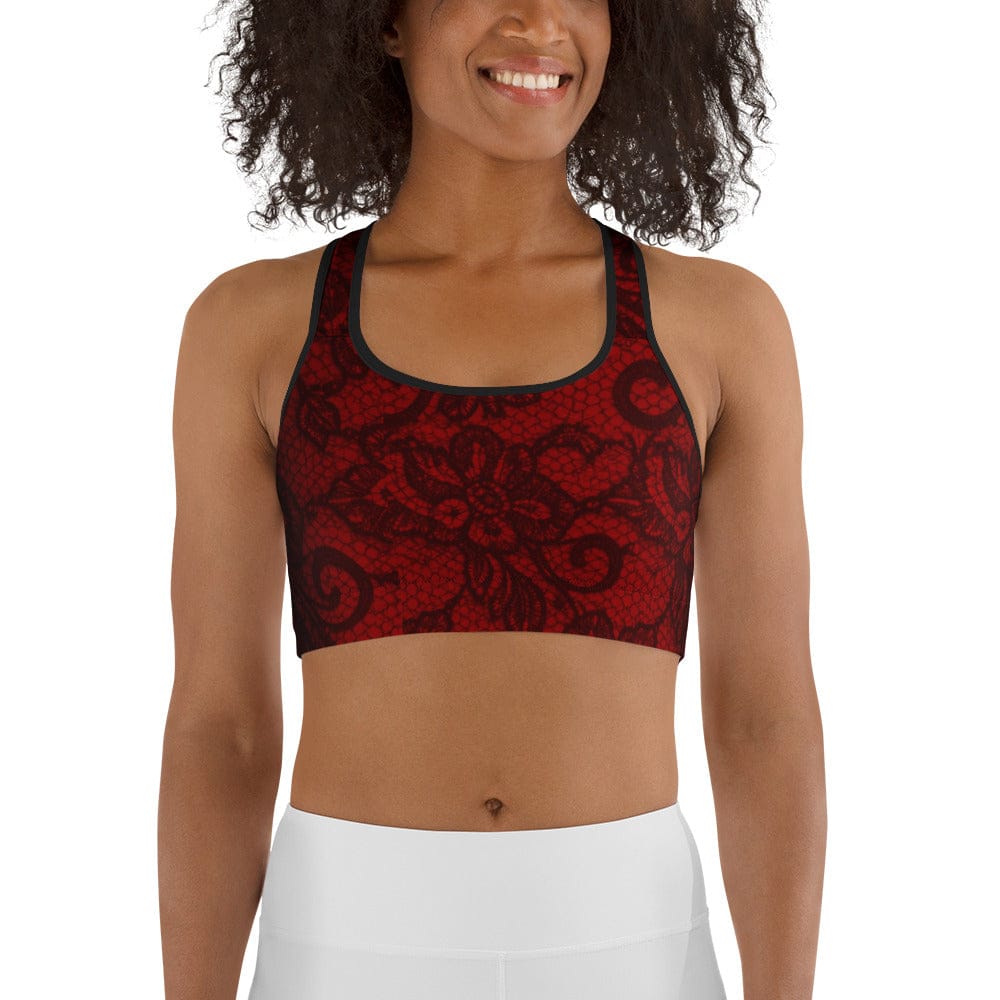 Black Lace Affair Sports Bra