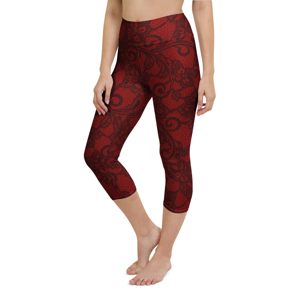 Black Lace Affair Yoga Capris