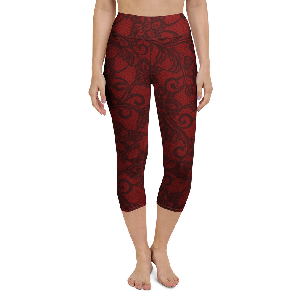 Black Lace Affair Yoga Capris