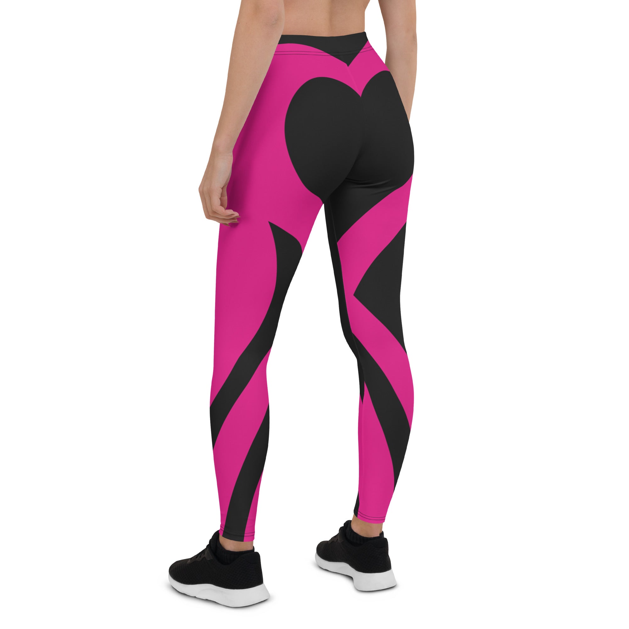 Souluxe Black & Pink Print Sports Leggings