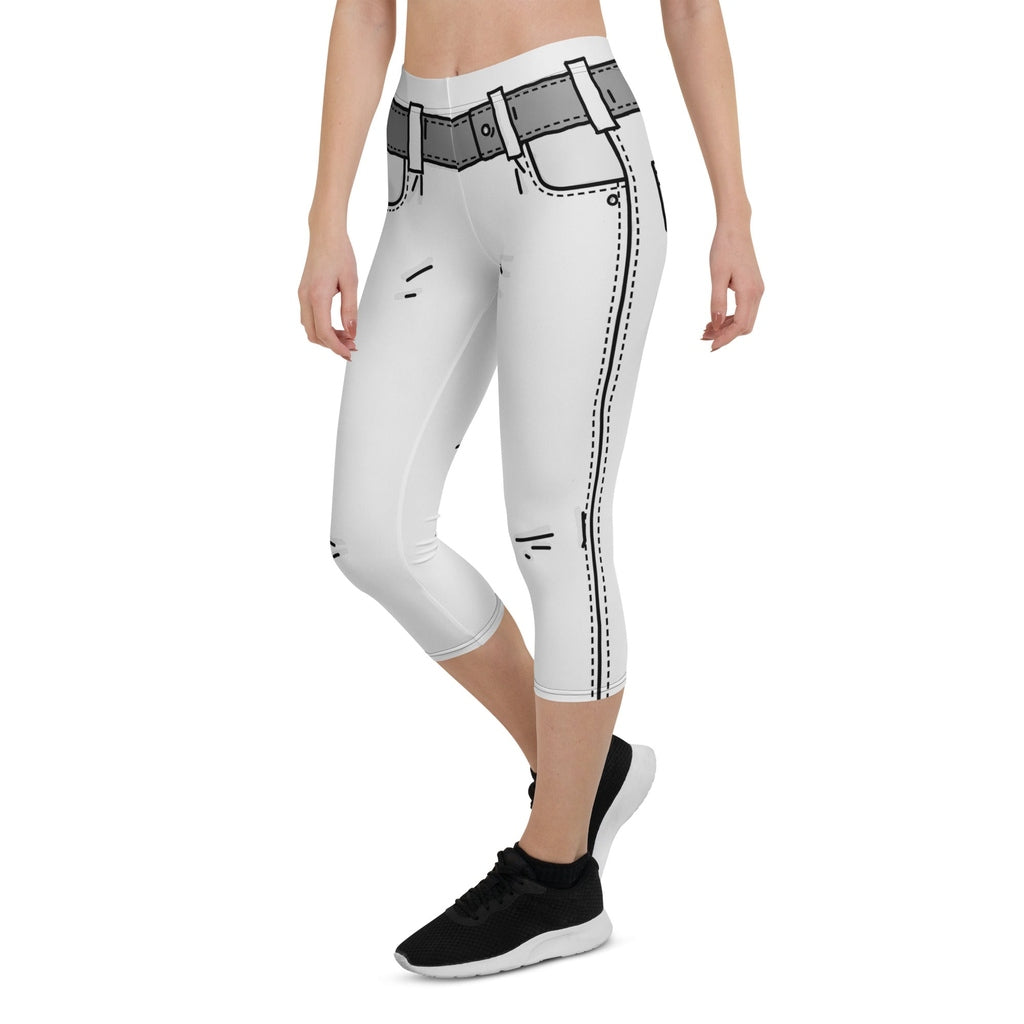 Black & White Cartoonized Capris