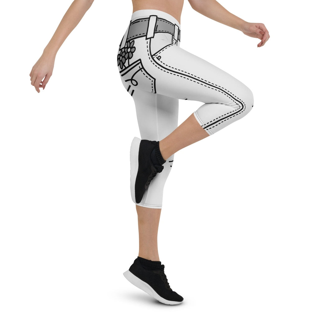 Black & White Cartoonized Capris