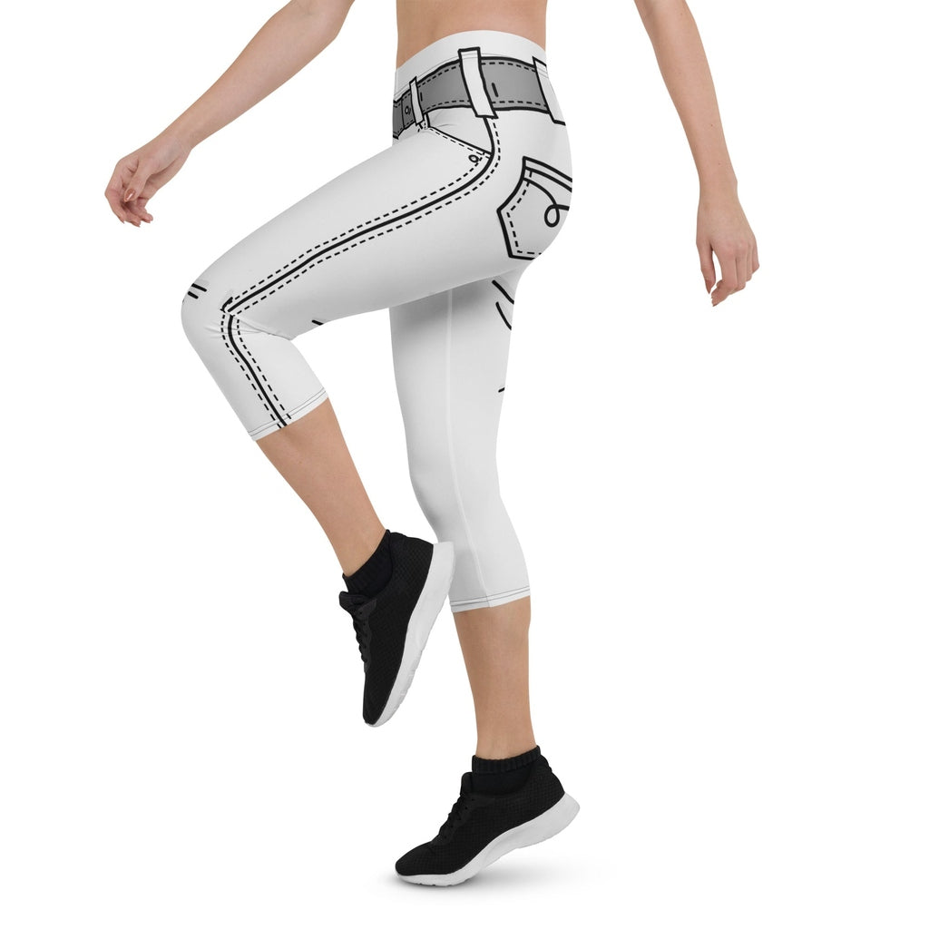 Black & White Cartoonized Capris