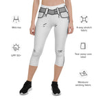 Black & White Cartoonized Capris