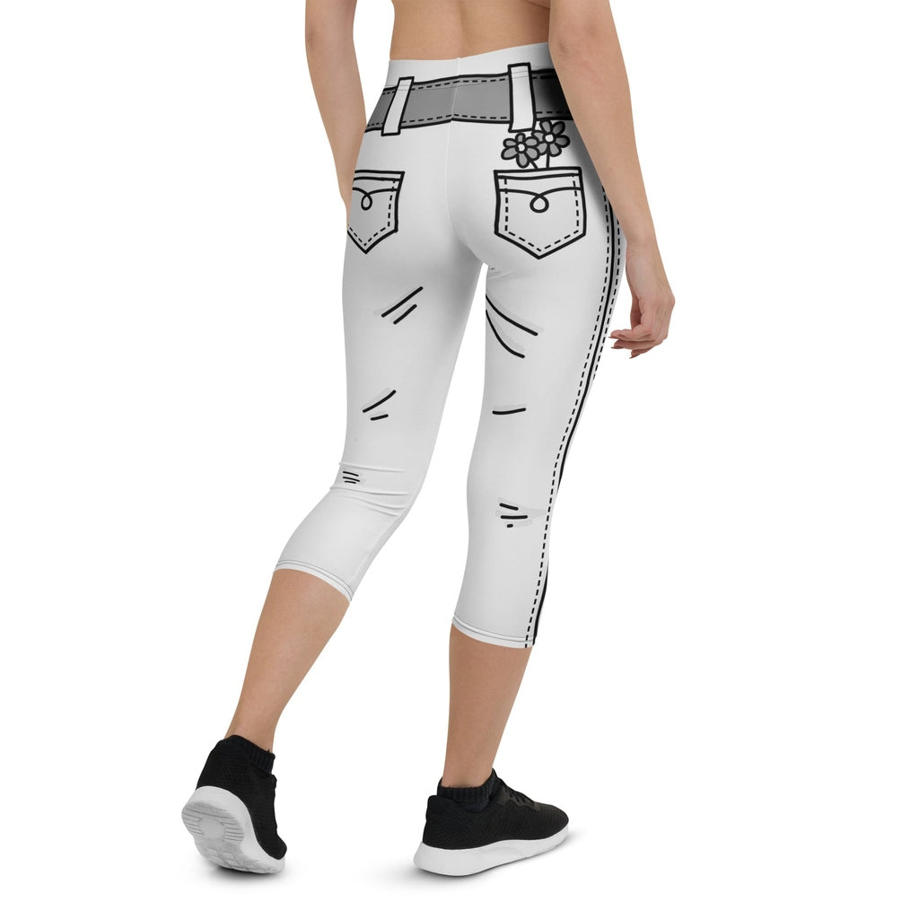 Black & White Cartoonized Capris