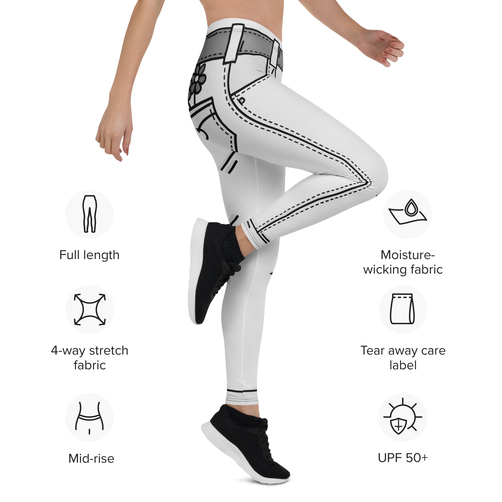 Black & White Cartoonized Leggings