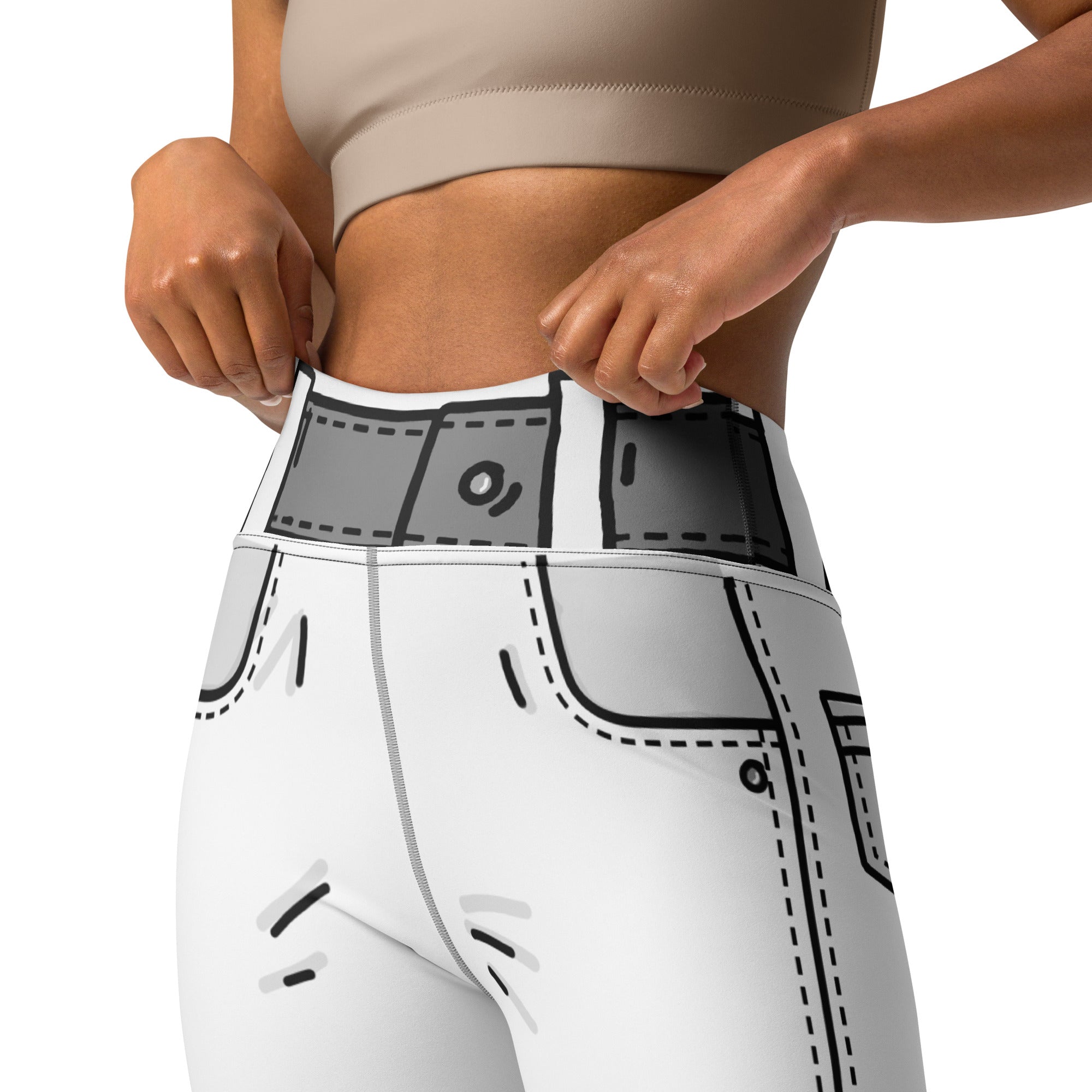 Black & White Cartoonized Yoga Leggings