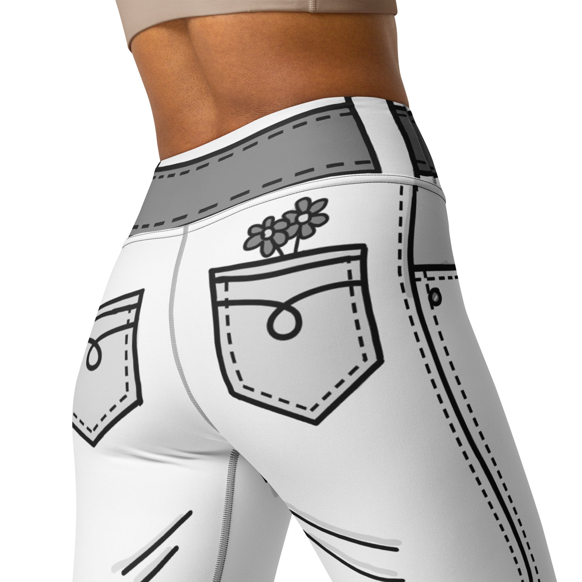 Black & White Cartoonized Yoga Leggings