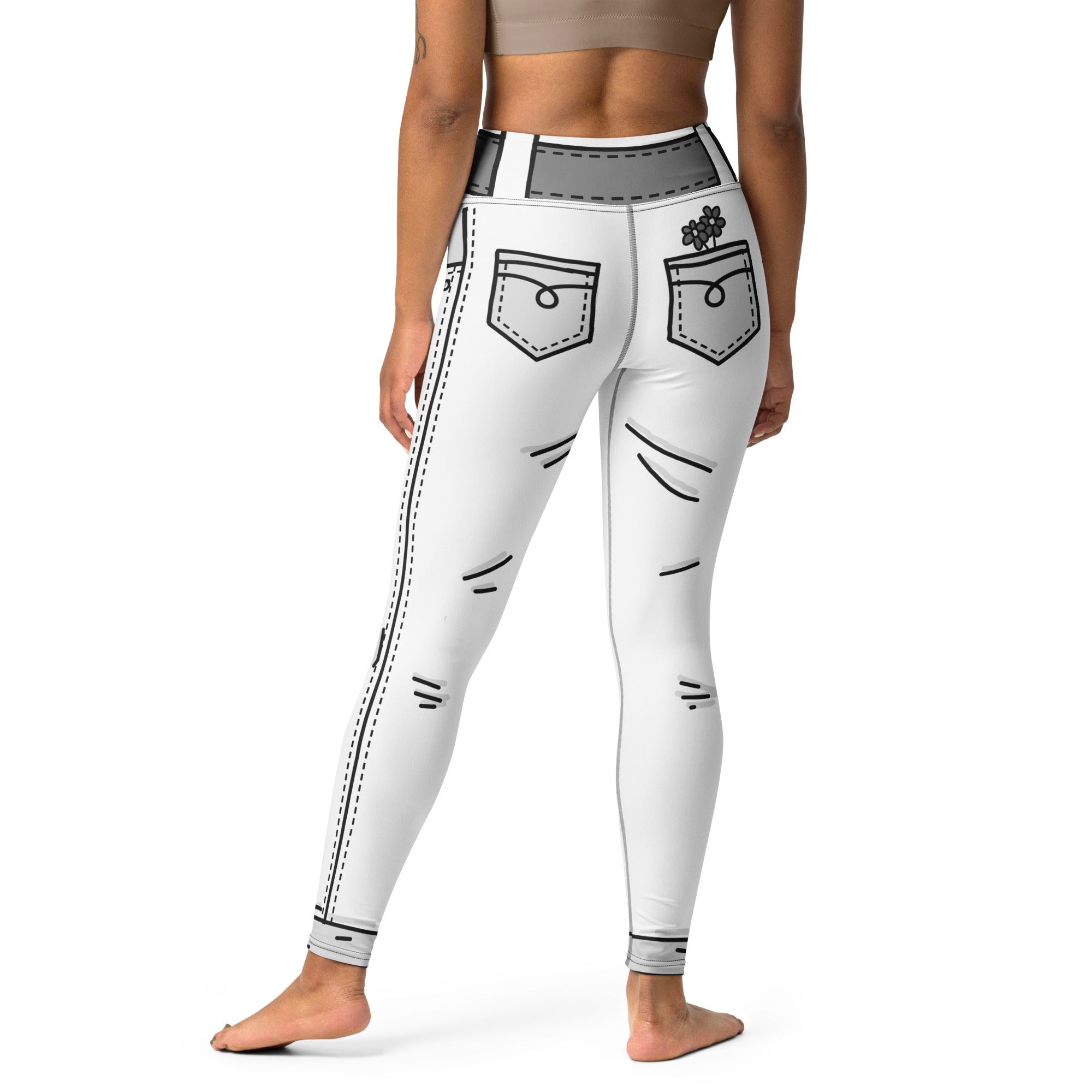 Black & White Cartoonized Yoga Leggings