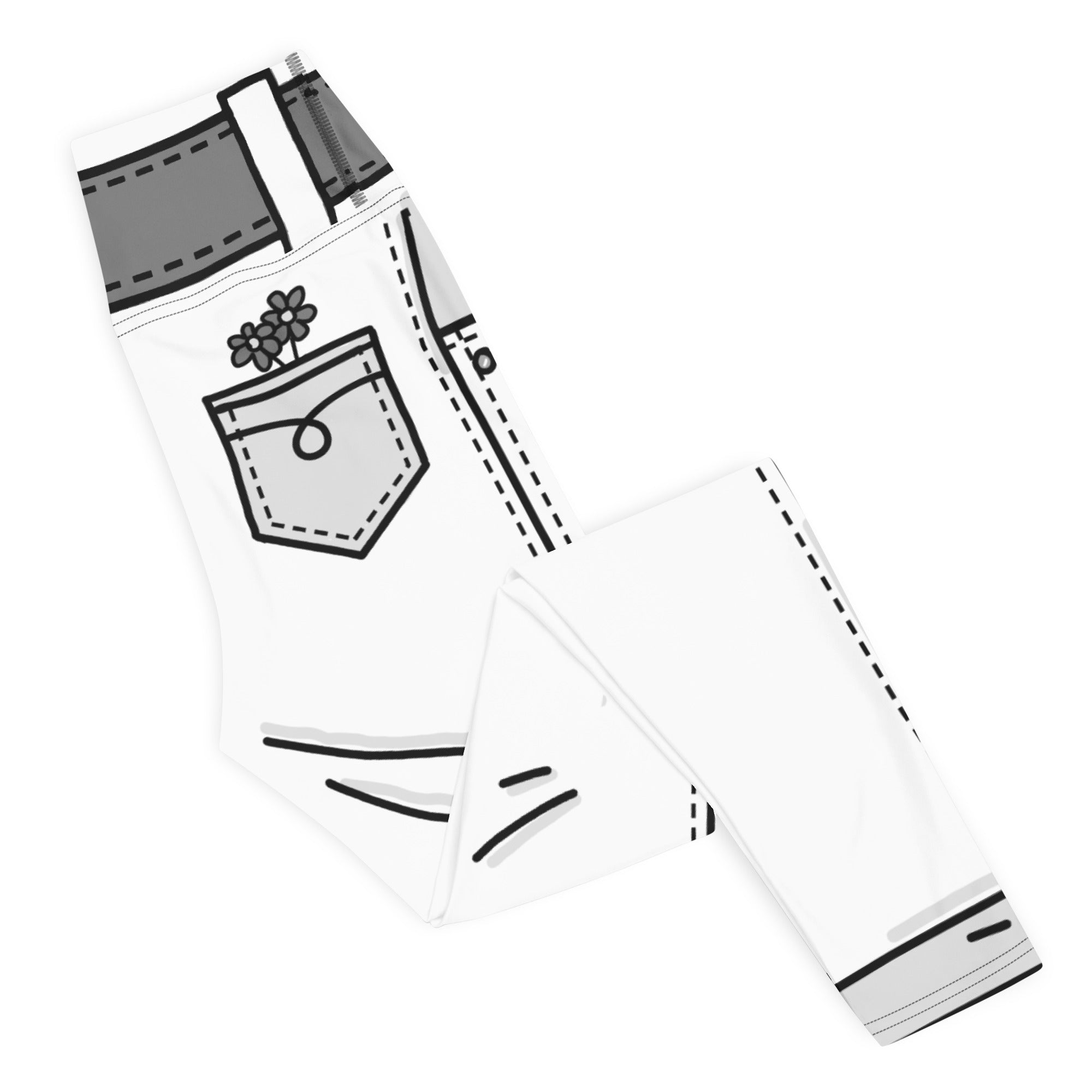 Black & White Cartoonized Yoga Leggings