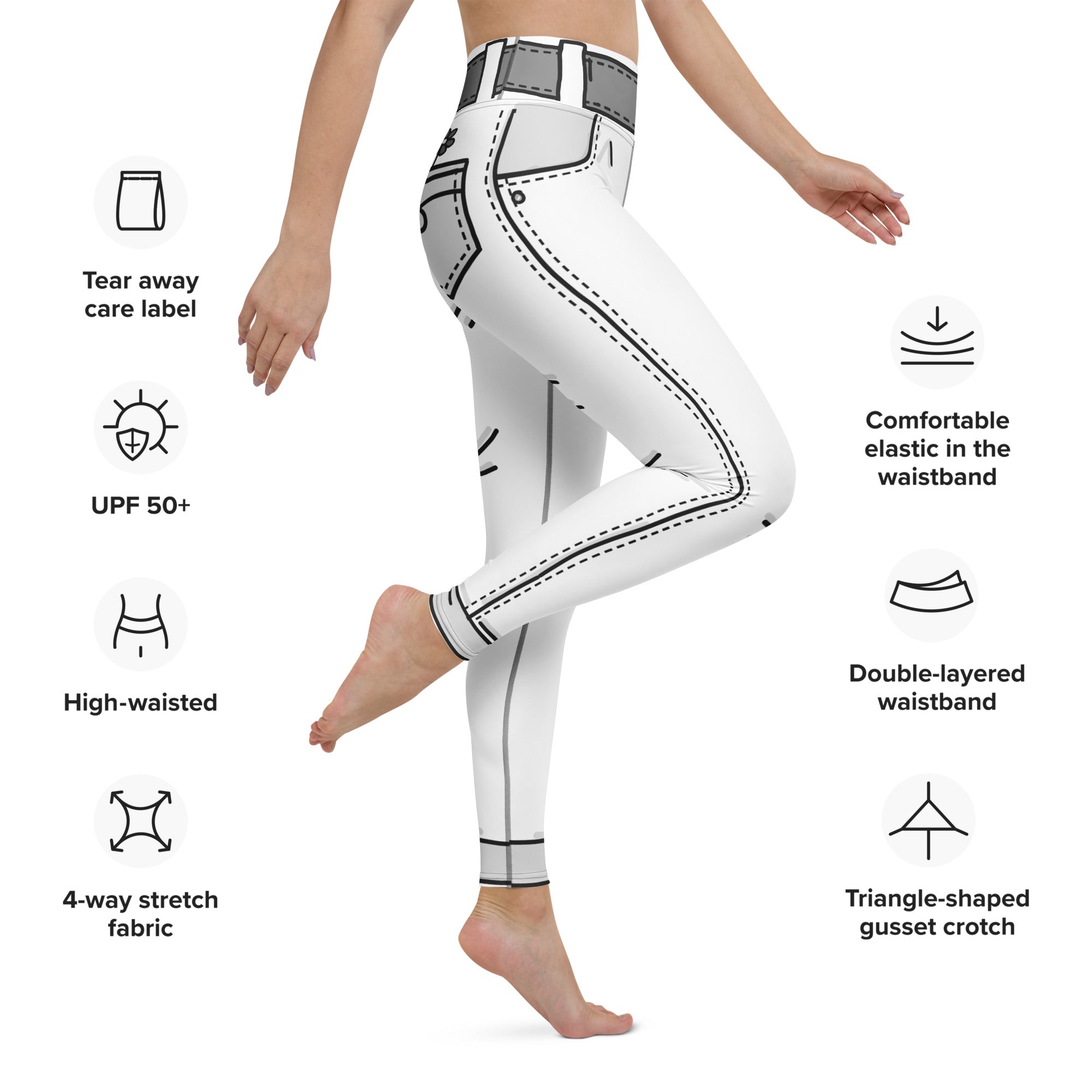 Black & White Cartoonized Yoga Leggings