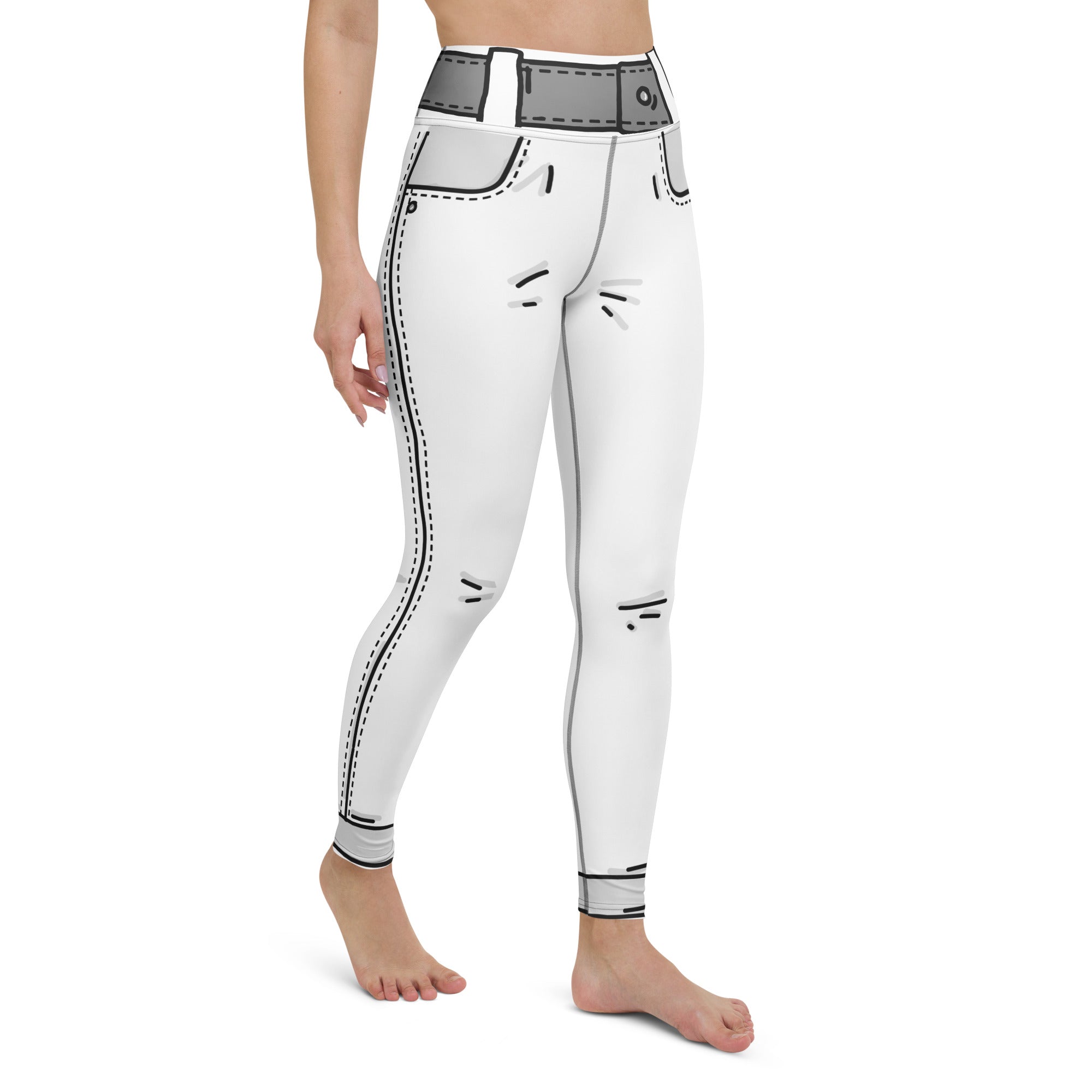 Black & White Cartoonized Yoga Leggings