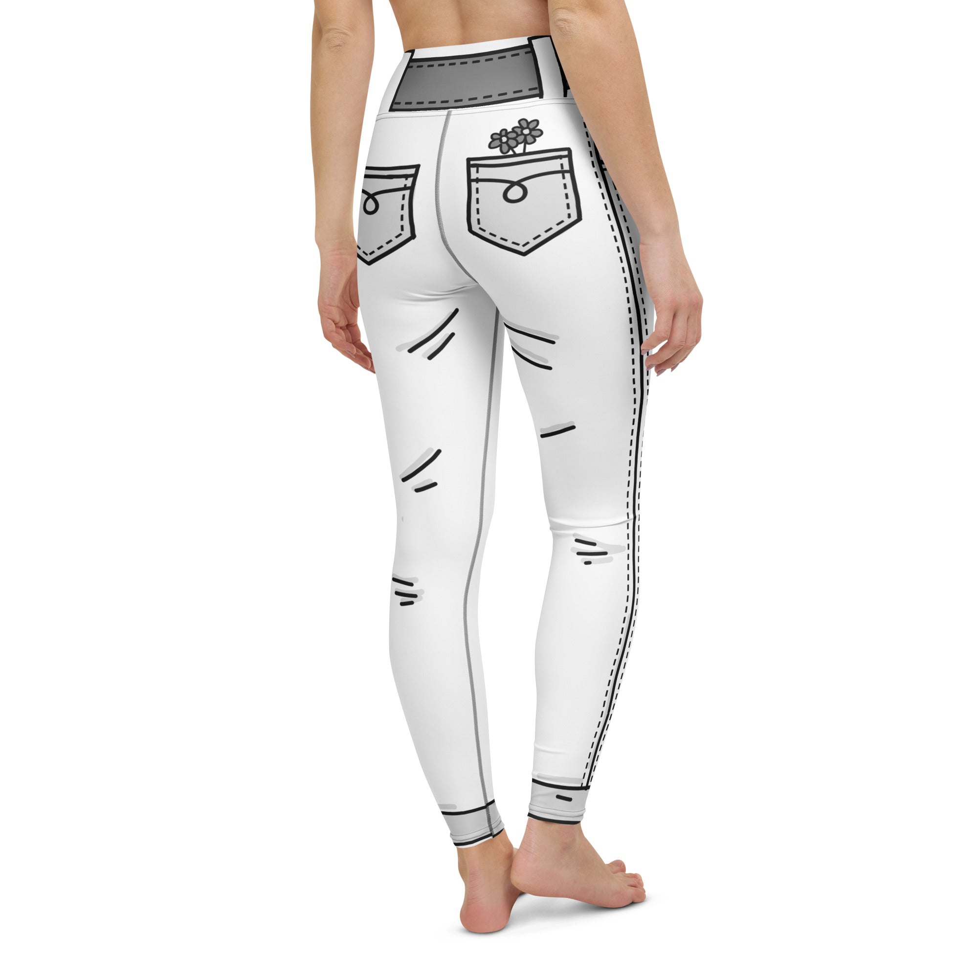 Black & White Cartoonized Yoga Leggings