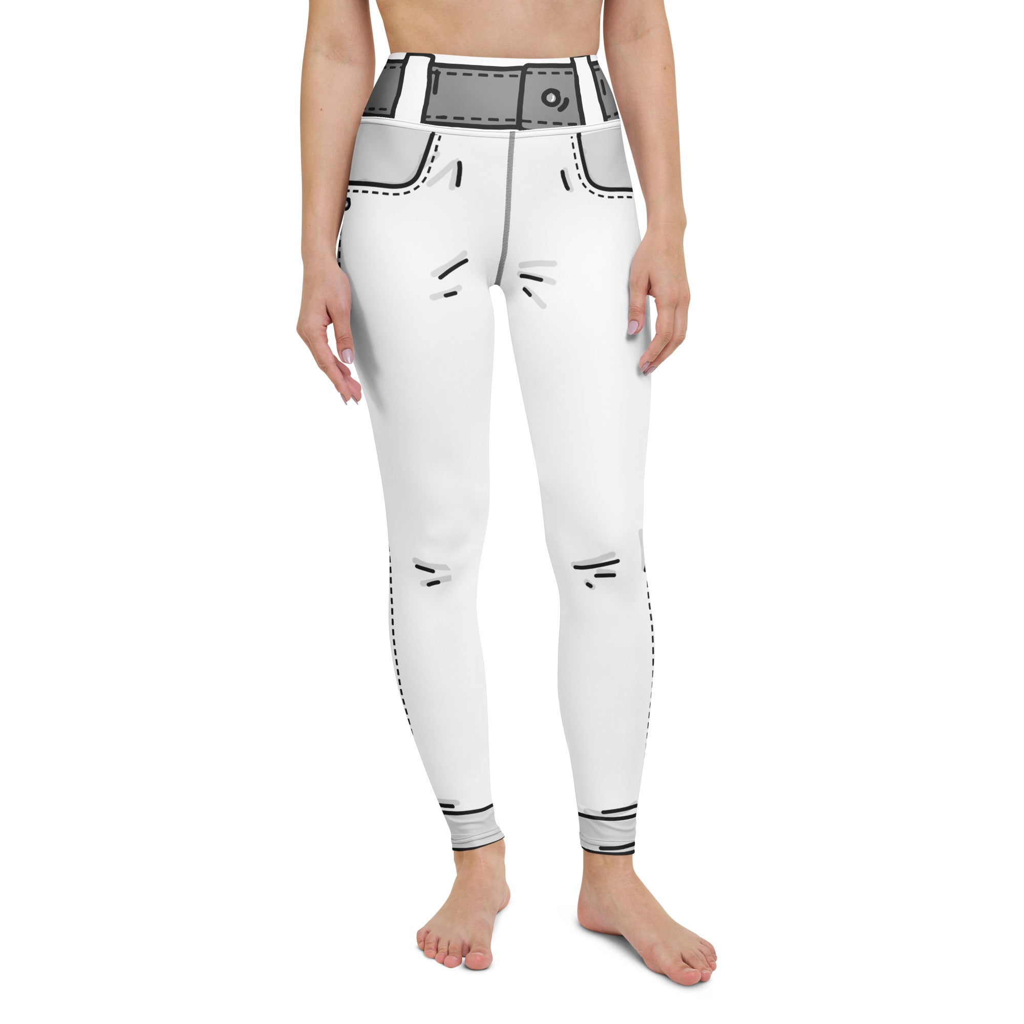 Black & White Cartoonized Yoga Leggings