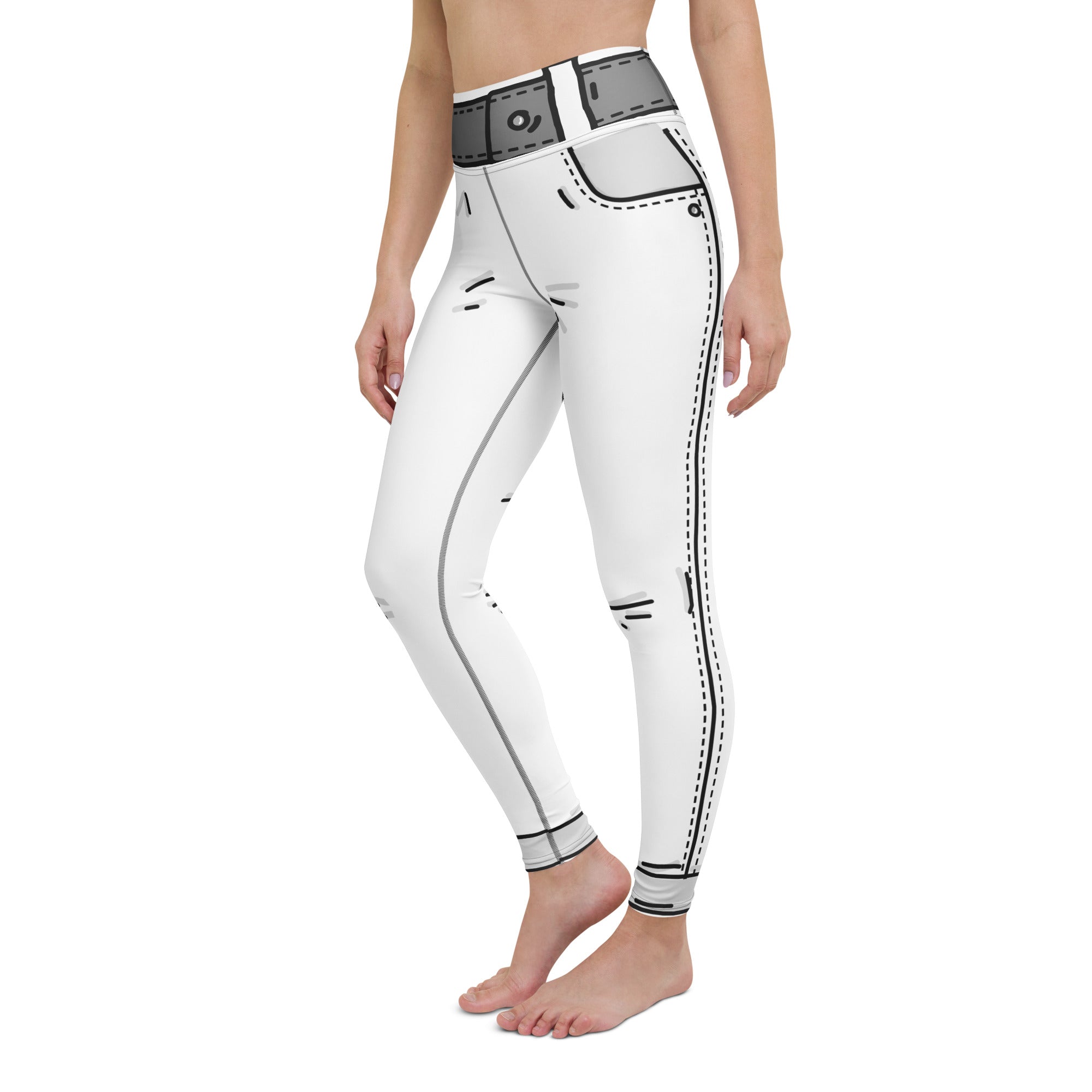 Black & White Cartoonized Yoga Leggings