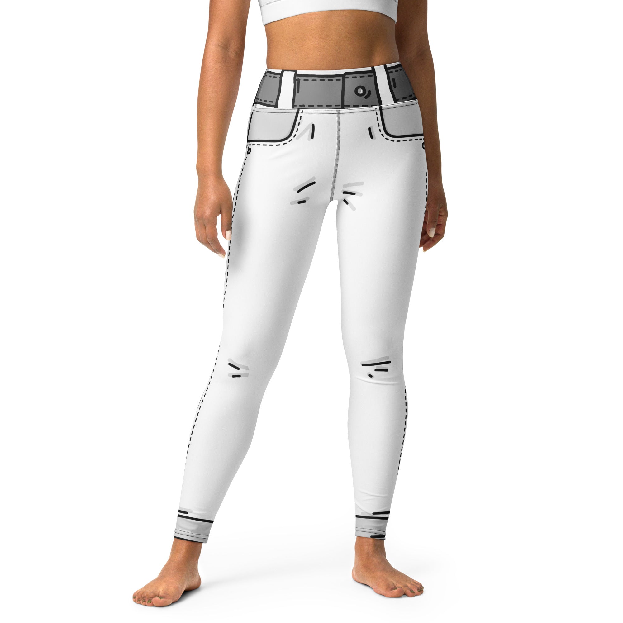 Black & White Cartoonized Yoga Leggings
