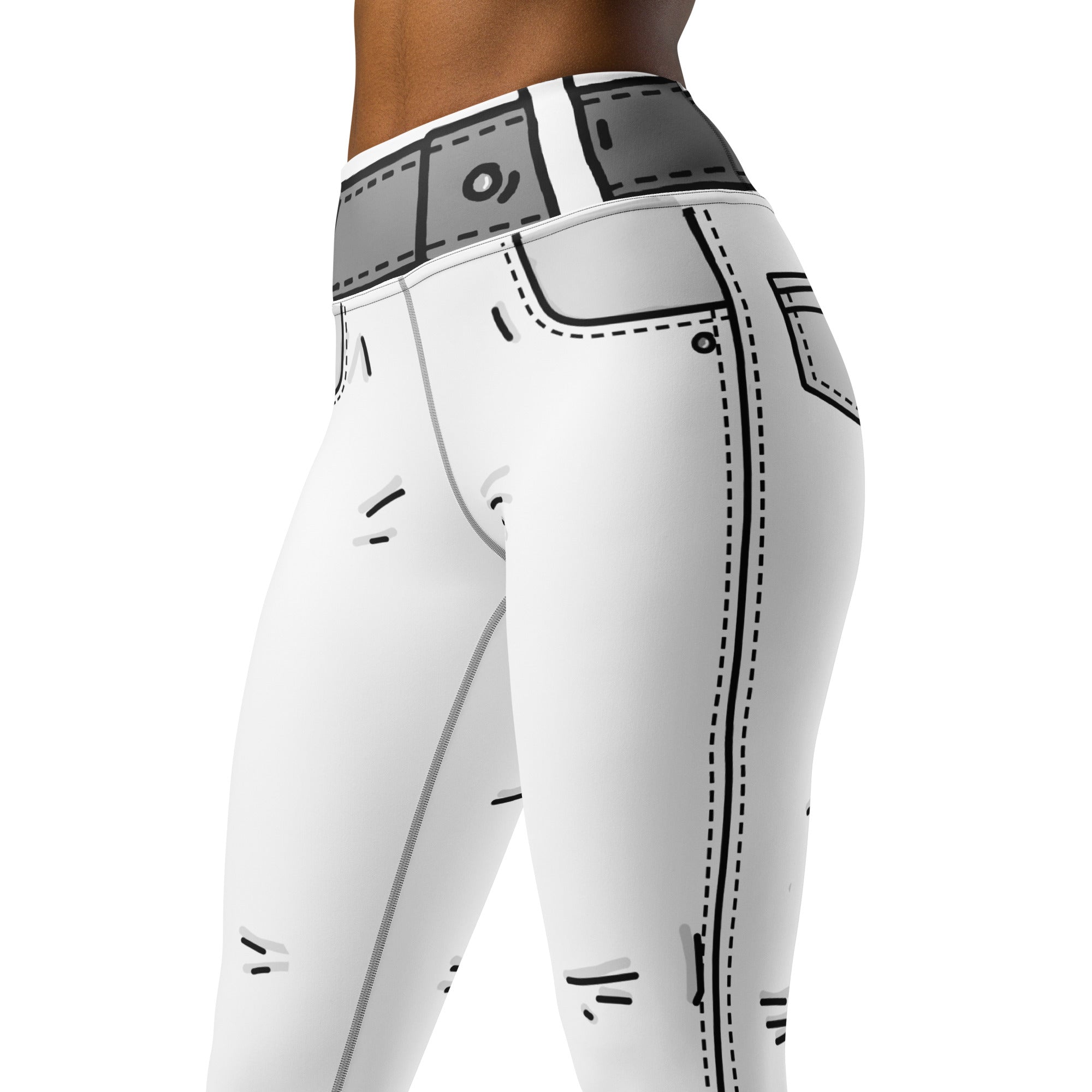 Black & White Cartoonized Yoga Leggings