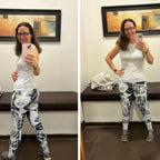 Black  & White Comic Book Yoga Leggings