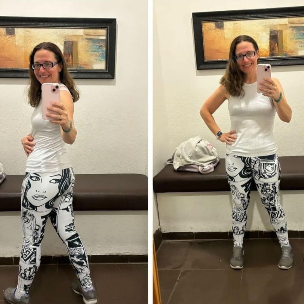 Black  & White Comic Book Yoga Leggings