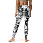 Black  & White Comic Book Yoga Leggings