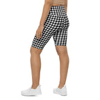 Black & White Gingham Biker Shorts