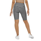 Black & White Gingham Biker Shorts