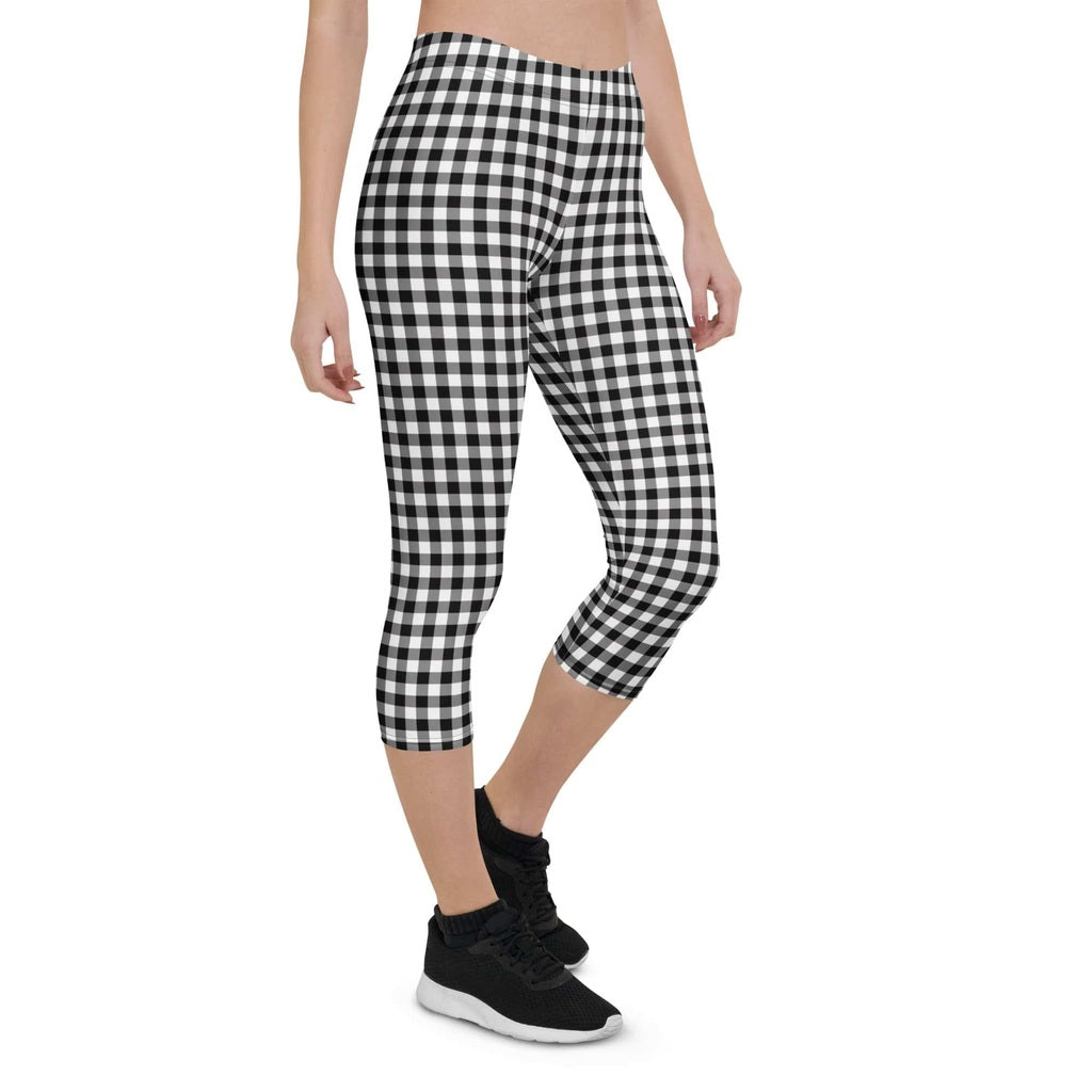 Black & White Gingham Capris
